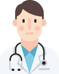 Fototapeta premium Doctor Icon with Stethoscope for Healthcare, Medical Professionals, and Medical Services Designs