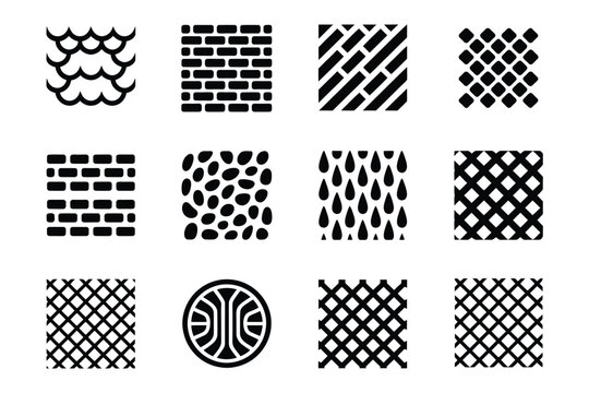 Thread textile vector, jacquard lace weave structure with grid pattern texture icon for fabric design and material illustration