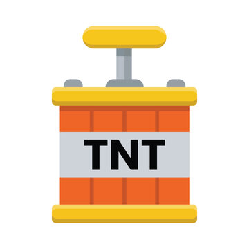 TNT dynamite explosive danger warning construction tool vector illustration icon