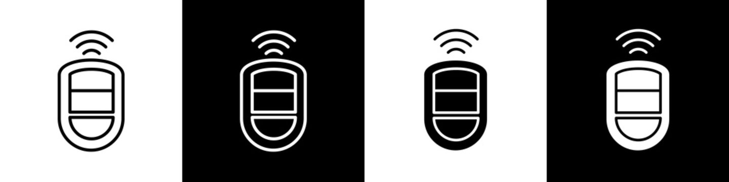 Remote  black and white icon design concept