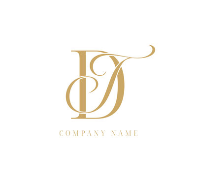 TD DT abstract letters logo monogram