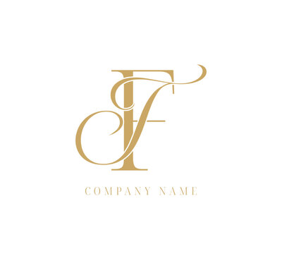 TF FT abstract letters logo monogram