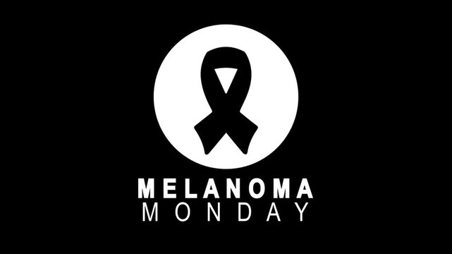 Melanoma monday text animation. Suitable for raising awareness for melanoma, sharing on social media, and creating educational materials.