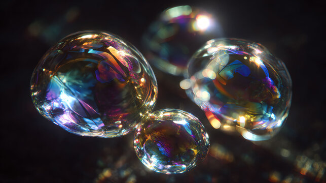 Colorful Soap Bubbles in Light