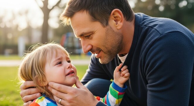 fathers day father and child bonding in park outdoor affection moment