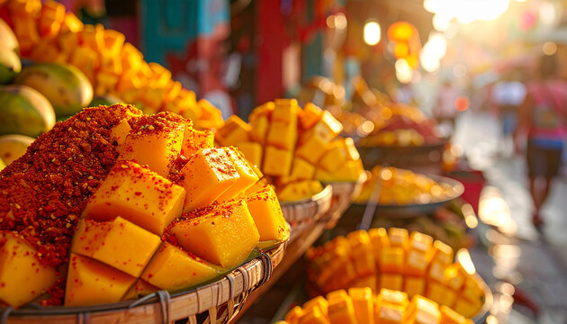 Mexican Street Mango- Sliced mango with chili powder