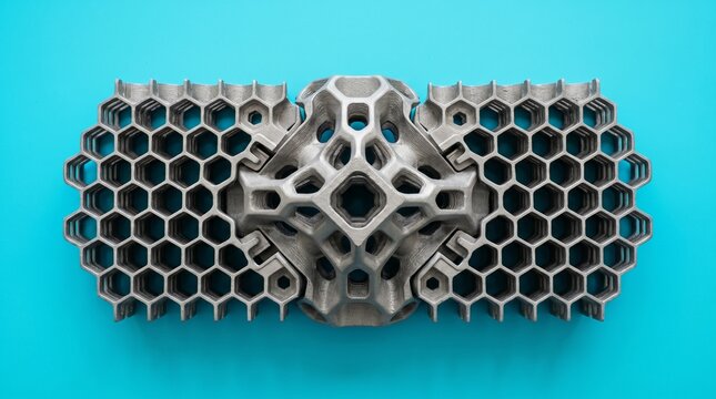 3D printed titanium honeycomb structural engineering node