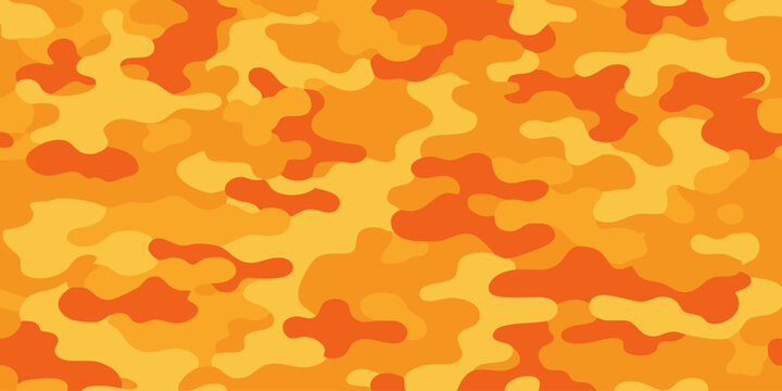 Vibrant orange and yellow abstract pattern fills the entire landscape view
