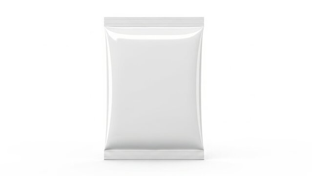 Empty white packaging bag