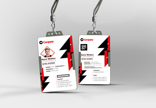 Corporate Id Card Layout