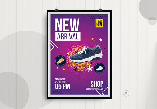 New Arrival Shoes Promotional Poster Template