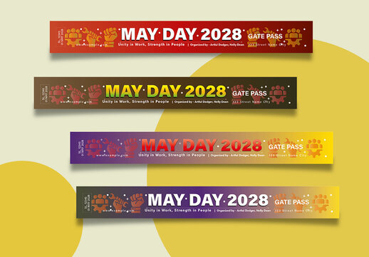 Wristband Set For May Day Events Design