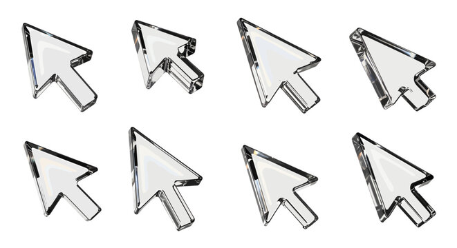 Multiple computer mouse cursors icons.