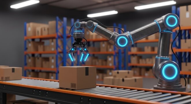 Blue and orange 3 d rendered mechanical balance scale with weights 3d rendering