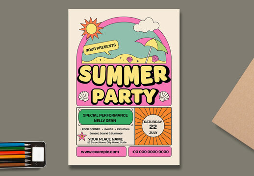 Summer Party Flyer Template