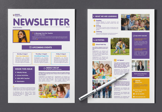 School Newsletter Template
