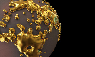 Liquefied Earth, a science fiction world, a psychedelic space © yongheng19962008