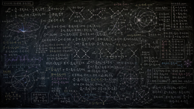 数式が書かれた黒板