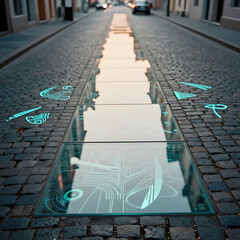 Fototapeta premium sidewalk in the city