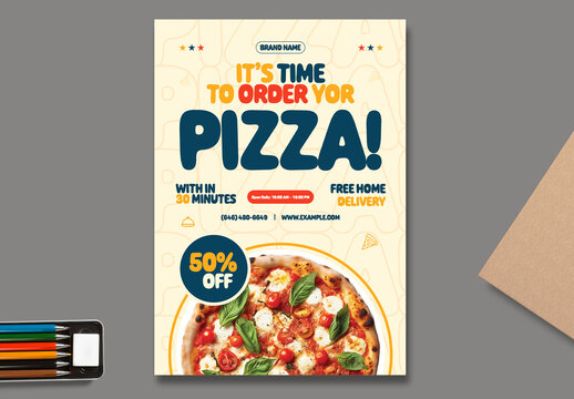 Pizza Delivery Promo Flyer Template Design