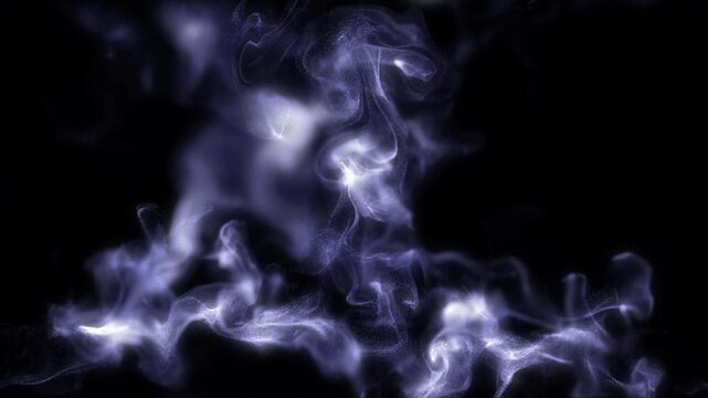 Hypnotic Blue Smoke Movement with Smooth Swirling Particle Effects