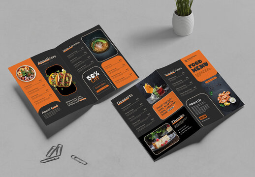Restaurant Menu Design Template Layout