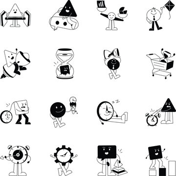 Pack of Work Glyph Style Icons 
