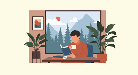 Fototapeta premium A minimalist, cream-colored background features a bold, dark arrow pointing upwards. This image conveys progress, direction, and aspiration, perfect f