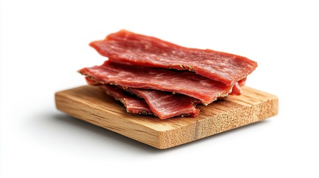 Close-up of natural, chewy dehydrated meat dog treat