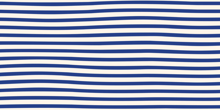 Seamless sailor vest stripes pattern. Hand brush crayon chalk drawn textured distressed uneven doodle grunge rough wavy stripes streaks bars strokes. Retro striped background