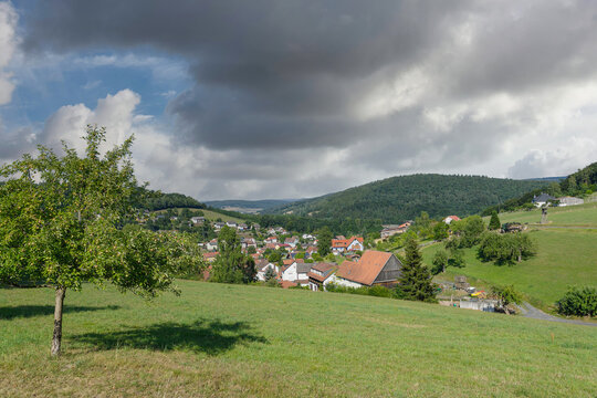 idyllic Landscape close to Sinngrund area,Spessart Nature Park,Germany