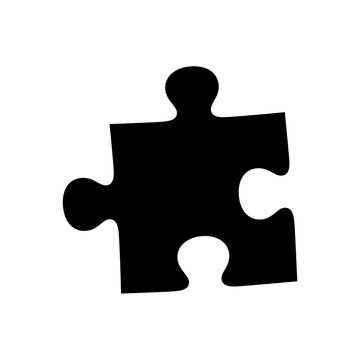 Black puzzle piece, puzzle piece icon, vector puzzle, jigsaw piece vector eps silhouette