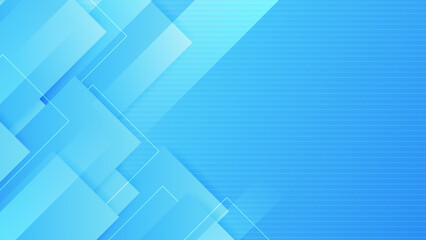 Obraz premium Elegant blue gradient background featuring modern geometric glass layers and subtle light effects