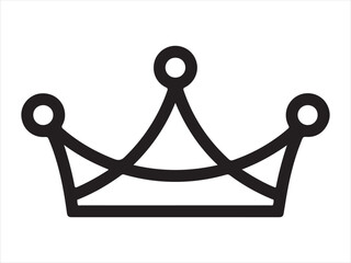 Crown outline vector illustration, royal king queen tiara icon design © Chan