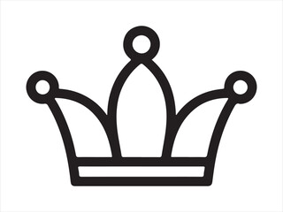 Crown outline vector illustration, royal king queen tiara icon design © Chan
