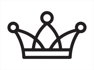 Crown outline vector illustration, royal king queen tiara icon design © Chan