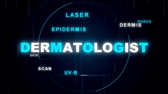 Decoding Skin Health A Futuristic Conceptual Graphic Visualizing Advanced Dermatology, Epidermal Science, Laser Therapies, and Diagnostic Imaging