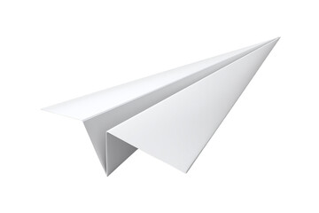 White paper plane isolated on white background png