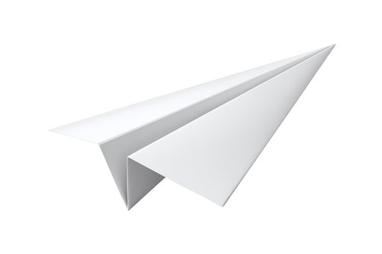 White paper plane isolated on white background png