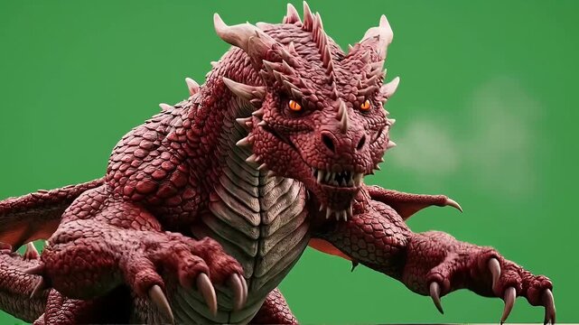 Red Dragon Dog Barking in Slow Motion