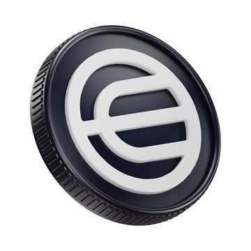 Worldcoin WLD Cryptocurrency Coin 3D Render Illustration