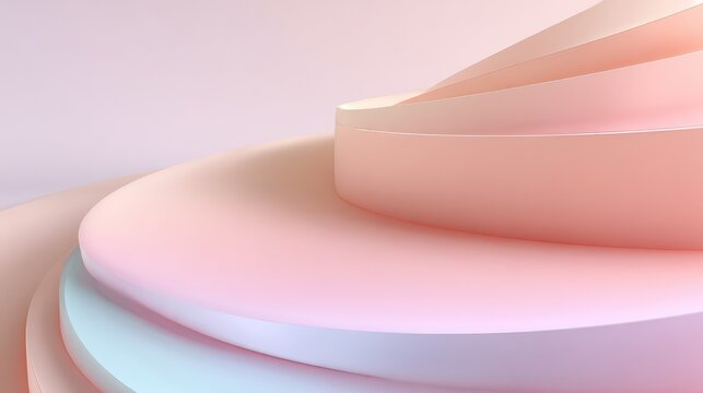 Soft Pastel Curves in Gradients Creating a Serene and Modern Abstract Background for Design or Artistic Projects, Ideal for Digital Artwork and Web Use