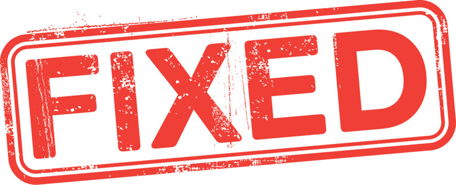 Fixed Vector Red Grunge Rubber Stamp