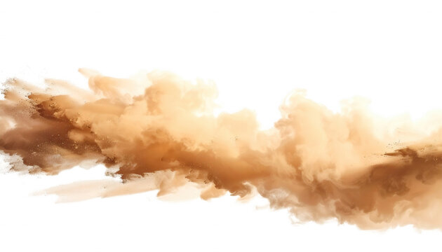 Efecto de movimiento de nube de polvo y explosi&oacute;n sobre fondo transparente