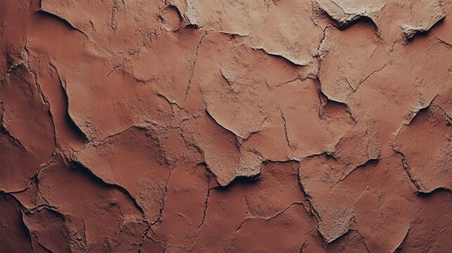 Rough Clay Surface With Natural Cracked Texture