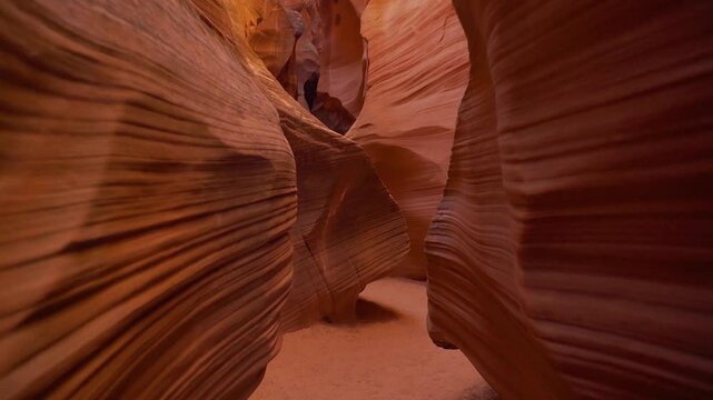 Antelope Canyon Arizona - Slow pan up and forward through the stunning sandstone walls