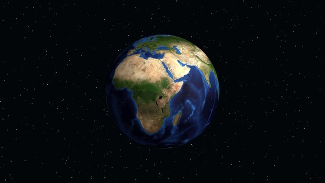 Earth Zoom Animation to Buea Cameroon with Geographic Information Overlay