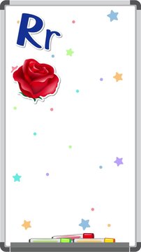 Educational Whiteboard Animation Teaching the Letter R with Illustrated Vocabulary Words