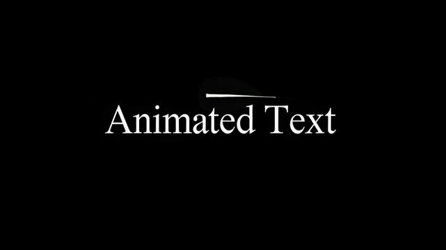 Minimal animated text flowing with soft motion concept. Elegant animated text effect on black background for creative video and graphic design projects