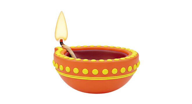 Diya Lamp with Flame